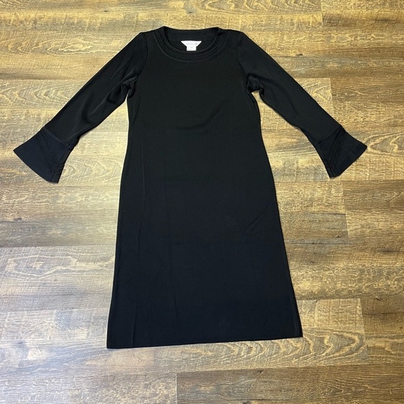 Misook Dresses & Skirts - Exclusively Misook Classic Acrylic Knit Bell Sleeve Maxi Dress XS Black Witchy